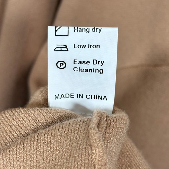 SNDYS X Revolve Tia Cardi Jacket S Camel Tan Open Long Sweater Trench Minimalist - Picture 11 of 13